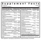 Supplement facts of the big one multivitamin with iron