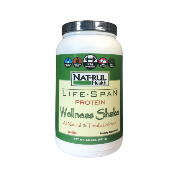 Lifespan Nat-rul Whey Protein Wellness Shake Vanilla bottle 1.5 lbs