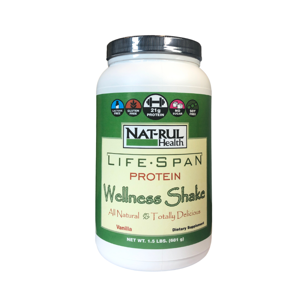 Lifespan Nat-rul Whey Protein Wellness Shake Vanilla bottle 1.5 lbs