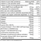 Immuno plus supplement facts