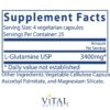 Glutamine Supplement Facts