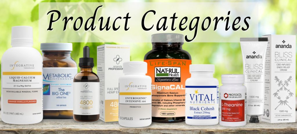 natural Product categories banner