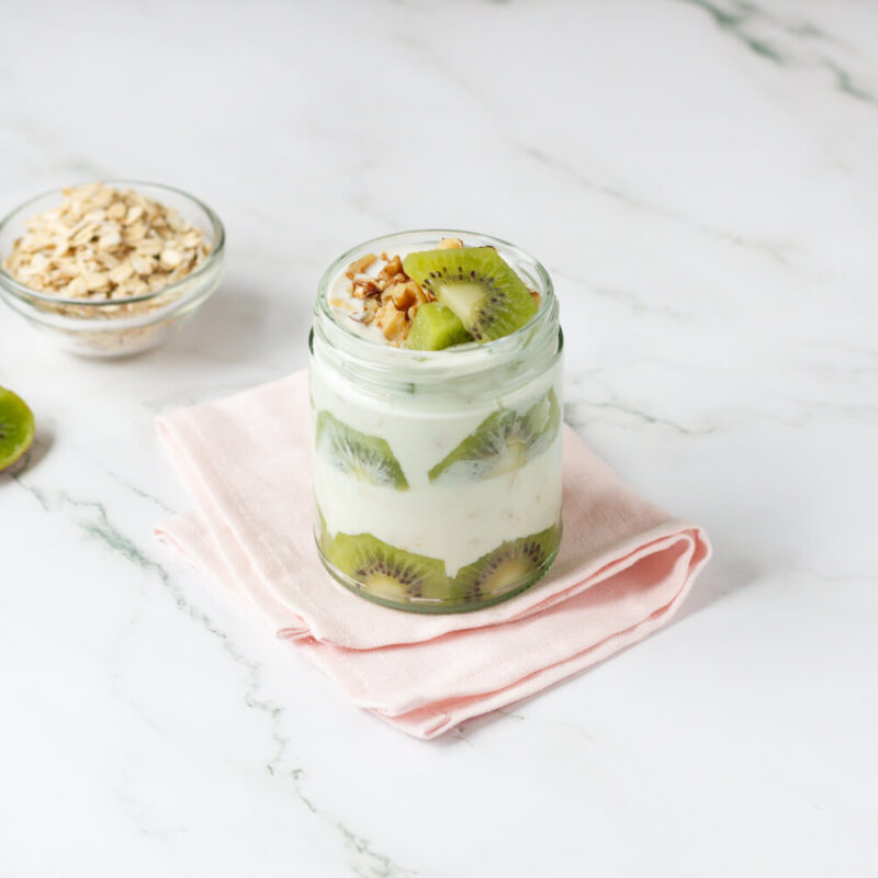kiwi and walnut overnight oats