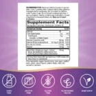 Supplement Facts label for Nature's Way Sambucus Immune Gummy with Elderberry, showing nutrition information and benefits – dairy free, gelatin free, gluten free, plant-based pectin, vegetarian