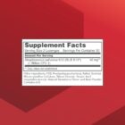 The E.N.T. Biotic ™ supplement facts label displays serving size, servings per container, 42 mg of Streptococcus salivarius K12, an ingredient list, and a milk allergen note on a red geometric background.
