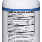 A white bottle labeled Clinical OPC ® displays supplement facts for one softgel with 400 mg French Grape Seed Extract, low calories and carbs. Ingredients and manufacturer information are also included.