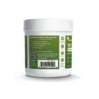 A white plastic container of GLP-1 Support Gummies Supplement is shown from the back, featuring a green label with product information, barcode, and details about carb and glucose management benefits.